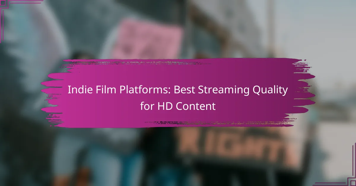 Indie Film Platforms: Best Streaming Quality for HD Content