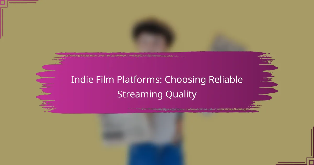Indie Film Platforms: Choosing Reliable Streaming Quality