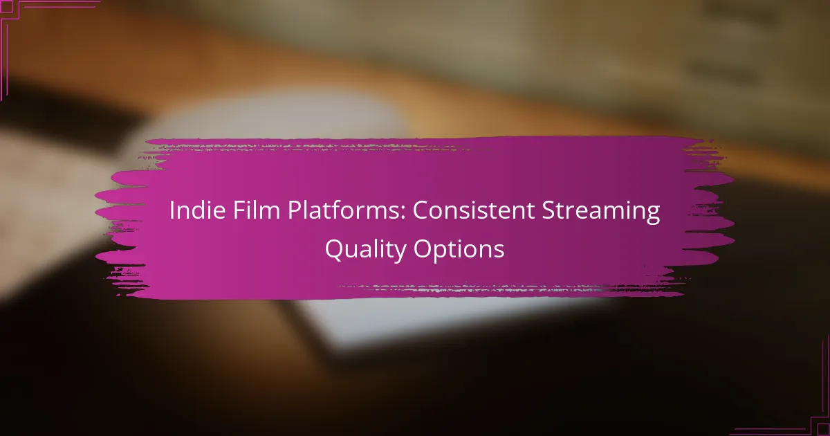Indie Film Platforms: Consistent Streaming Quality Options