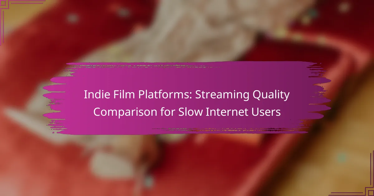 Indie Film Platforms: Streaming Quality Comparison for Slow Internet Users