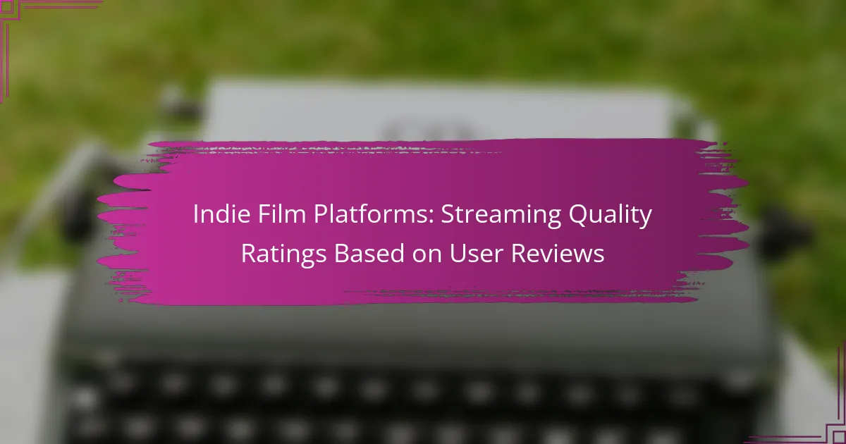 Indie Film Platforms: Streaming Quality Ratings Based on User Reviews