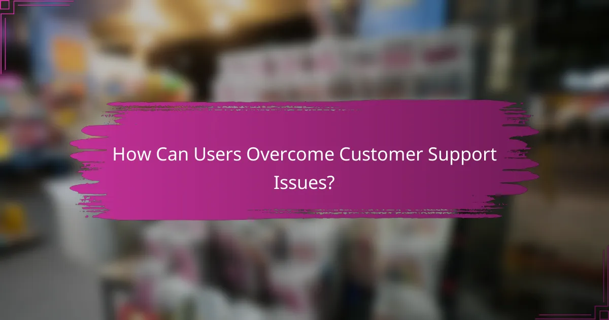 How Can Users Overcome Customer Support Issues?