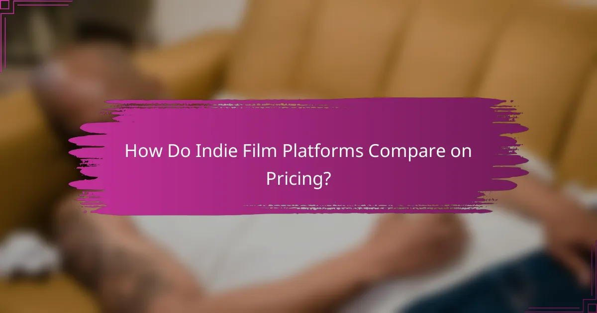 How Do Indie Film Platforms Compare on Pricing?