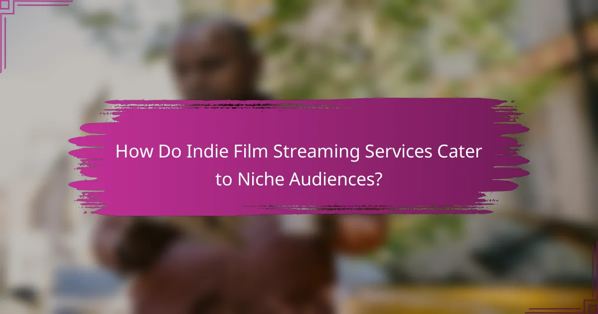 How Do Indie Film Streaming Services Cater to Niche Audiences?