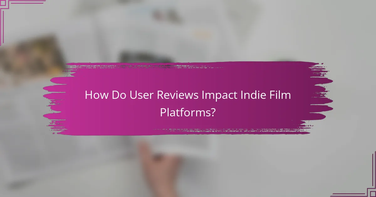 How Do User Reviews Impact Indie Film Platforms?