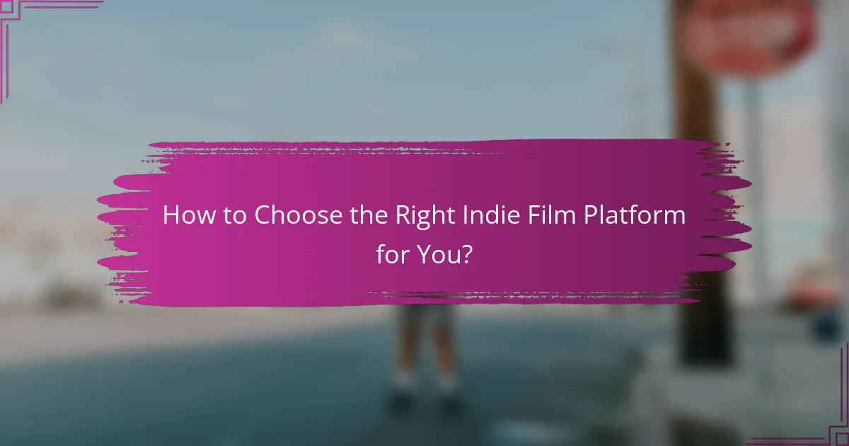 How to Choose the Right Indie Film Platform for You?