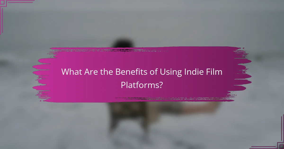 What Are the Benefits of Using Indie Film Platforms?