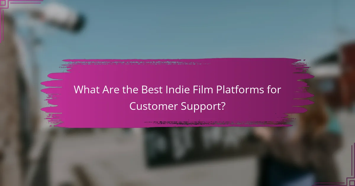 What Are the Best Indie Film Platforms for Customer Support?