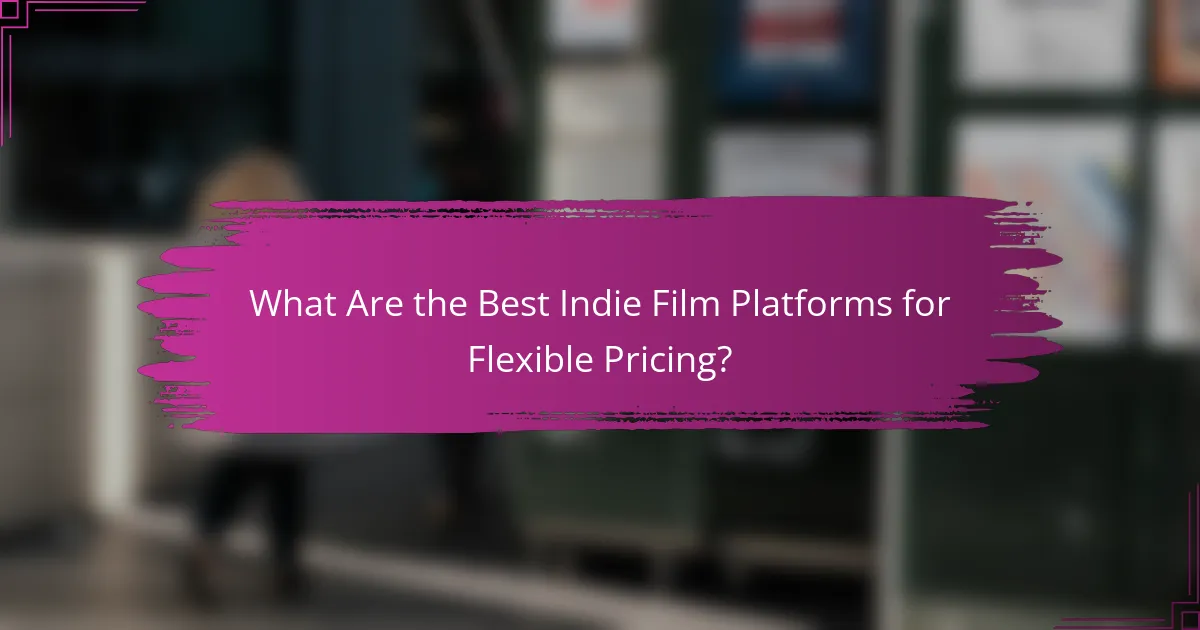 What Are the Best Indie Film Platforms for Flexible Pricing?