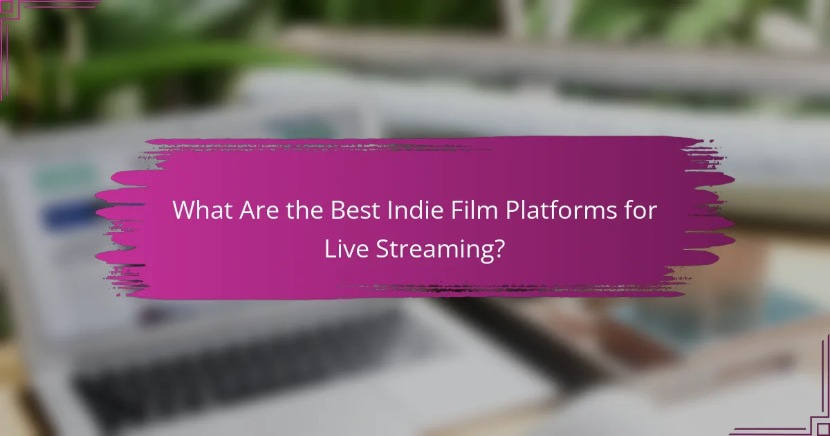 What Are the Best Indie Film Platforms for Live Streaming?