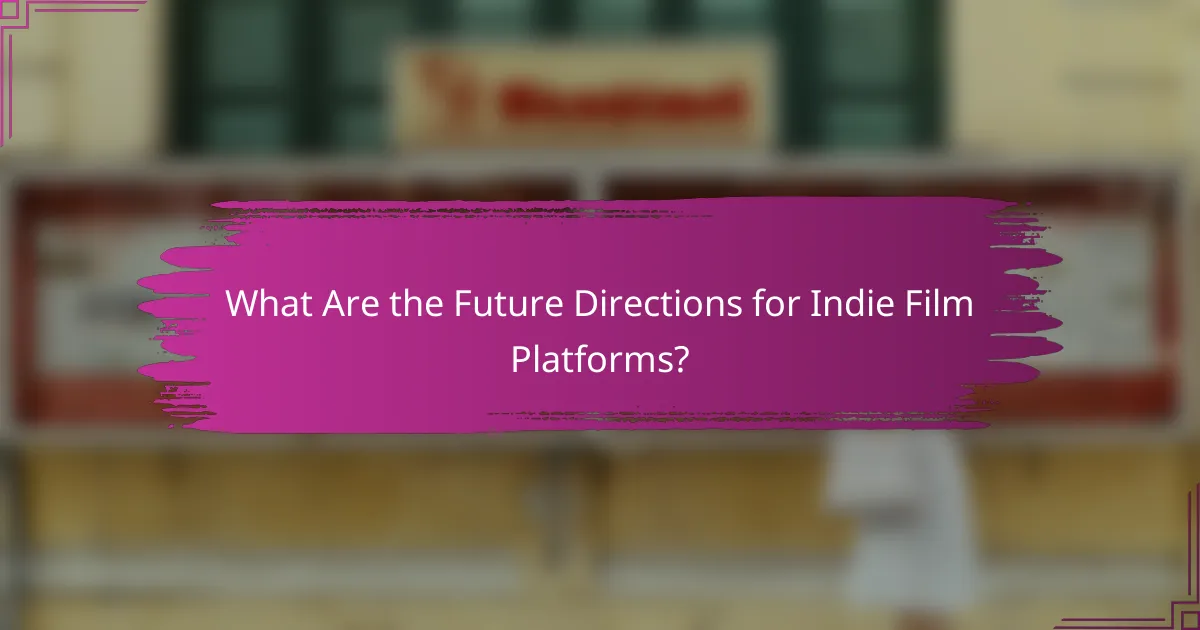 What Are the Future Directions for Indie Film Platforms?