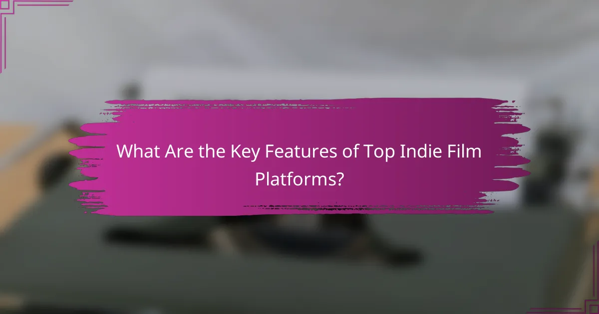 What Are the Key Features of Top Indie Film Platforms?