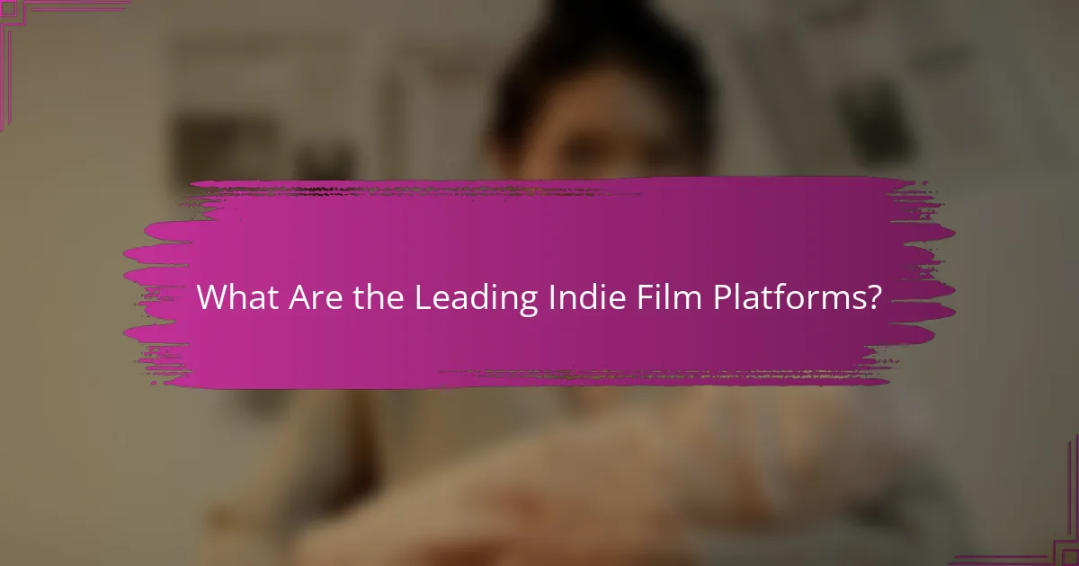 What Are the Leading Indie Film Platforms?