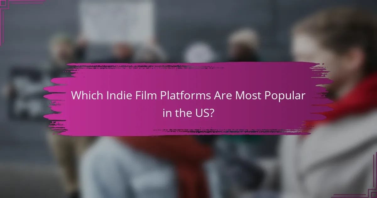 Which Indie Film Platforms Are Most Popular in the US?