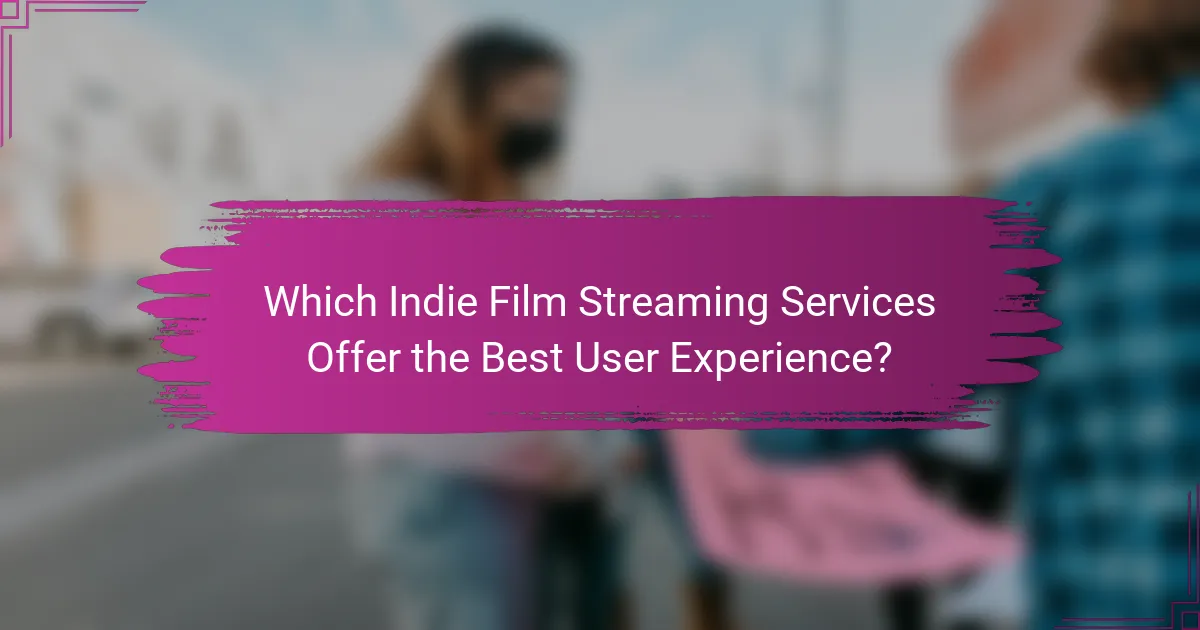 Which Indie Film Streaming Services Offer the Best User Experience?